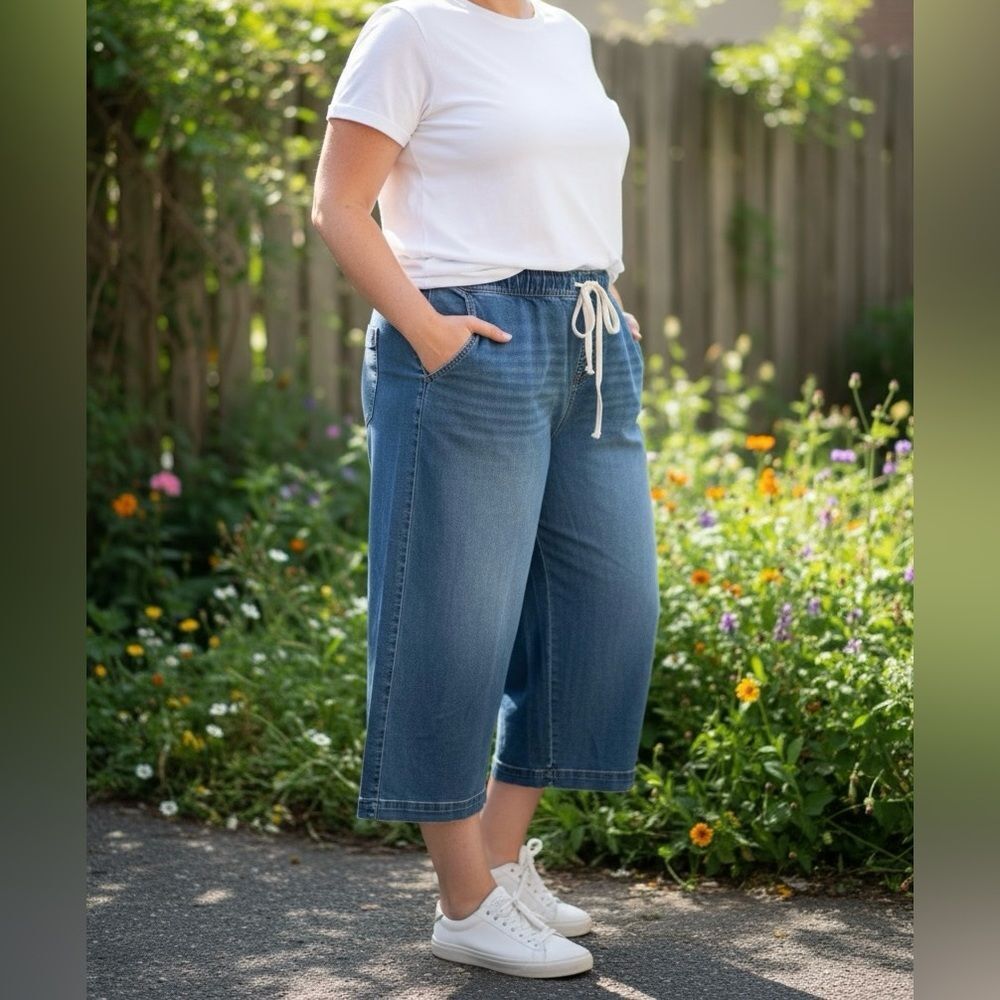 Nwt TORRID SZ 6x 30 Weekend Mid-Rise Ankle Wide Leg Jean